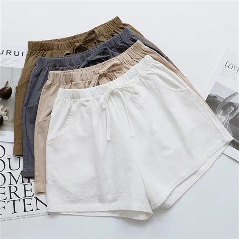 Cotton Linen Casual Loose Summer Shorts Women Solid Wide Leg Pantalon Straight Shorts High Waist Shorts Female -
Cotton Linen Casual Loose Summer Shorts Women Solid Wide Leg Pantalon Straight Shorts High Waist Shorts Female -