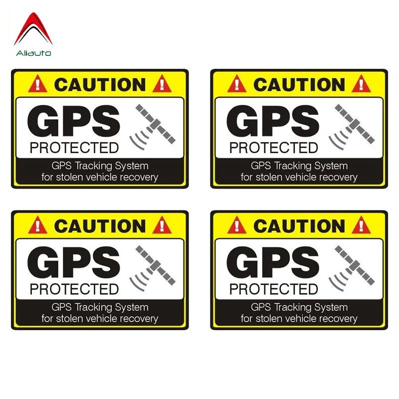 

Aliauto 4 X Personality Caution Car Sticker Gps Protected Reflective Motorcycle Parts Waterproof Decal Accessories,12cm*8cm