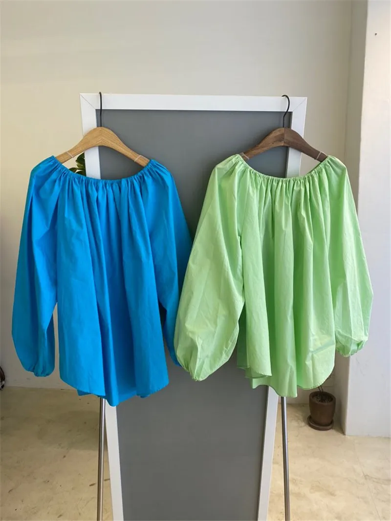 2020 New Arrivals Summer Chic Fashion Korean Style Flash Neck Solid Candy Colors Puff Sleeves Seaside Elegant Fashion Shirts
2020 New Arrivals Summer Chic Fashion Korean Style Flash Neck Solid Candy Colors Puff Sleeves Seaside Elegant Fashion Shirts