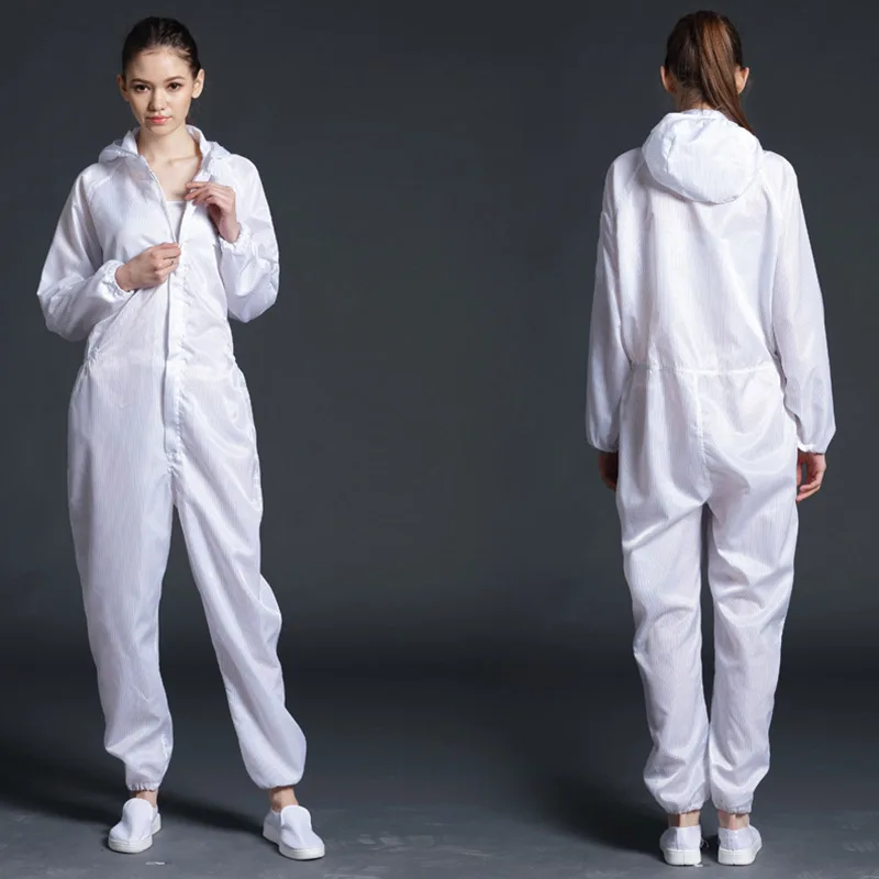 Protective one-piece Anti-static Clean Clothes Hood Cleanroom Garments Clean food Dust-proof Paint Work Clothing Unisex 
Protective one-piece Anti-static Clean Clothes Hood Cleanroom Garments Clean food Dust-proof Paint Work Clothing Unisex