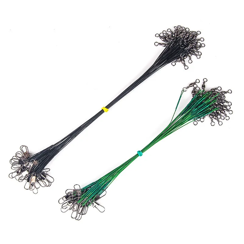 10PCS Anti Bite Steel Fishing Line Steel Front wire Leader With Swivel Fishing Accessory Lead Core Leash Fishing Wire 15CM-30CM
10PCS Anti Bite Steel Fishing Line Steel Front wire Leader With Swivel Fishing Accessory Lead Core Leash Fishing Wire 15CM-30CM
