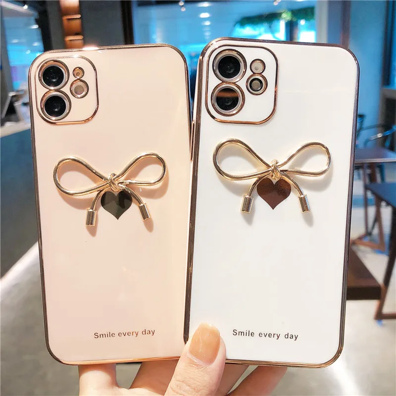 Electroplated love heart 3D metal bowknot Phone Case For iPhone 12 mini 11 Pro Max XR XS X XS Max 7 8 Plus SE2 Back Cover case
Electroplated love heart 3D metal bowknot Phone Case For iPhone 12 mini 11 Pro Max XR XS X XS Max 7 8 Plus SE2 Back Cover case