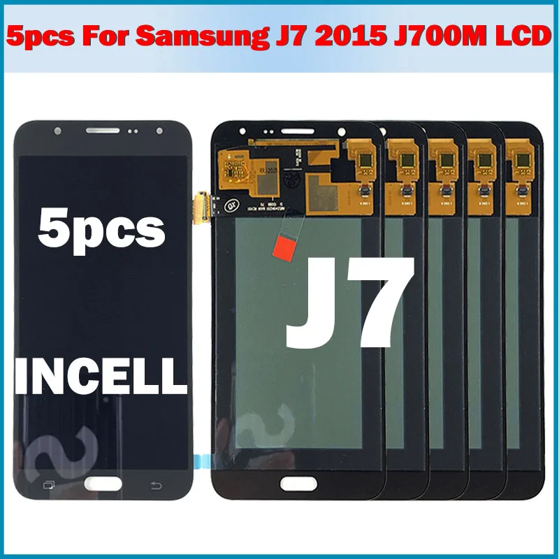 5 шт./лот Incell ЖК-дисплей для Samsung Galaxy J7 2015 J700 J700M J700T J700K J700F сенсорный экран