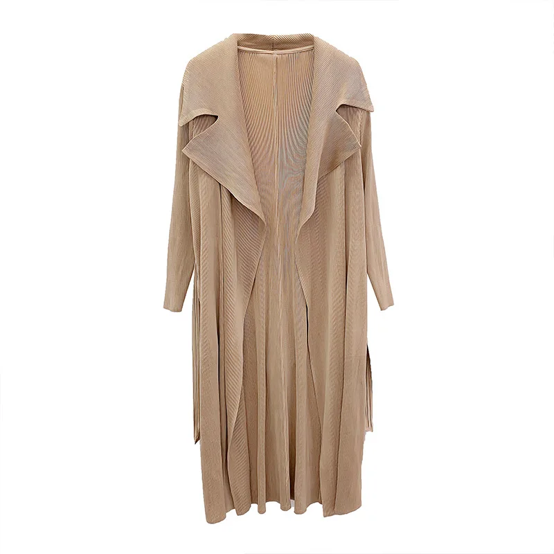 Pleated Coat 2020 Spring Autumn New Style Mid Long Wind Coat Cardigan With Belt Fashion Top
Pleated Coat 2020 Spring Autumn New Style Mid Long Wind Coat Cardigan With Belt Fashion Top
