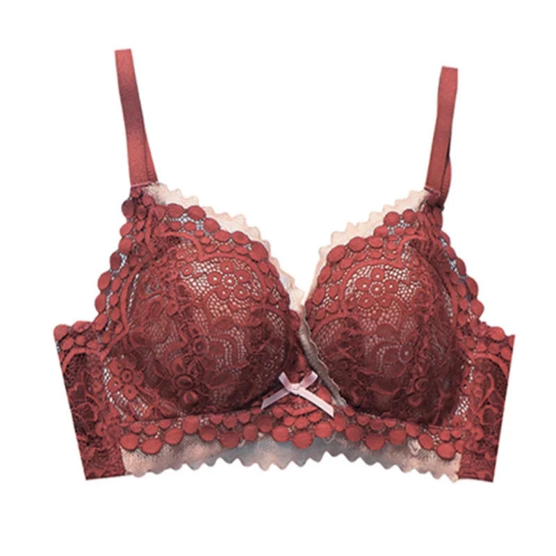 Retro Lace Deep V Medium Thick Gather Underwear Without Underwire Collection on Breast Comfort Bra Set 
Retro Lace Deep V Medium Thick Gather Underwear Without Underwire Collection on Breast Comfort Bra Set