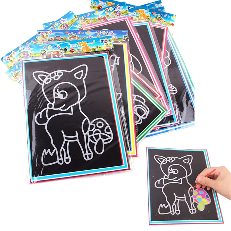 1pcs 9*12CM Small Magic Scratch Art Doodle Pad Kids Scraping Painting Cards Early Learning Drawing Toys for Children
1pcs 9*12CM Small Magic Scratch Art Doodle Pad Kids Scraping Painting Cards Early Learning Drawing Toys for Children
