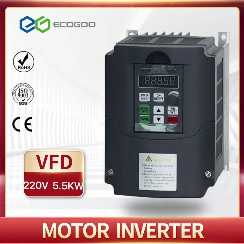 Новое поступление 5.5kw 7.5kw 220v векторный инвертор с переменным частотным приводом