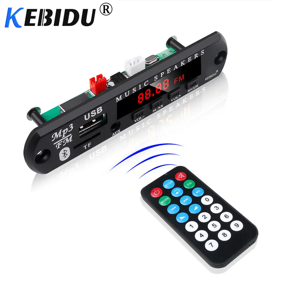 Mp3-плеер Kebidumei декодер плата модуль 9-12 В беспроводной Bluetooth 5 0 усилитель TF радио USB
