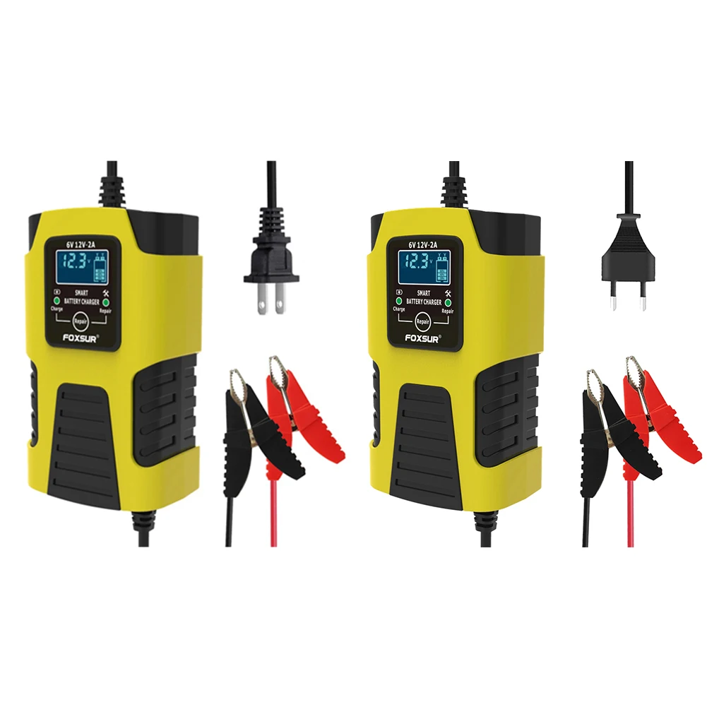 Car Motorcyle Battery Charger 6V/12V 2A Multiple Protection Intelligent Pulse Repair 3-Stage Automatic Charging Battery-Charger
Car Motorcyle Battery Charger 6V/12V 2A Multiple Protection Intelligent Pulse Repair 3-Stage Automatic Charging Battery-Charger
