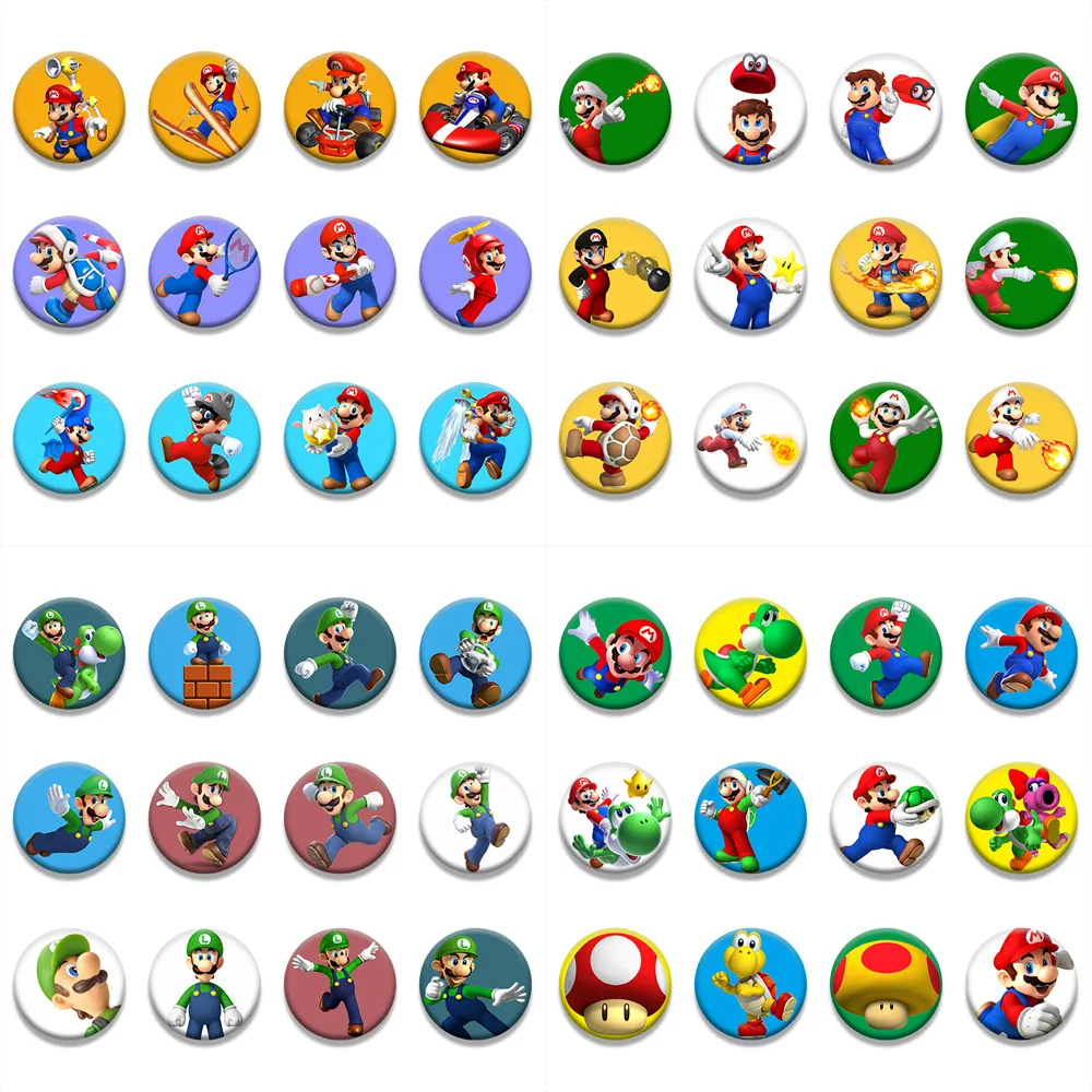 12pcs Super Mario game peripheral badge tinplate cartoon fashion DIY badge wool Luigi brothers badge toy gift
12pcs Super Mario game peripheral badge tinplate cartoon fashion DIY badge wool Luigi brothers badge toy gift