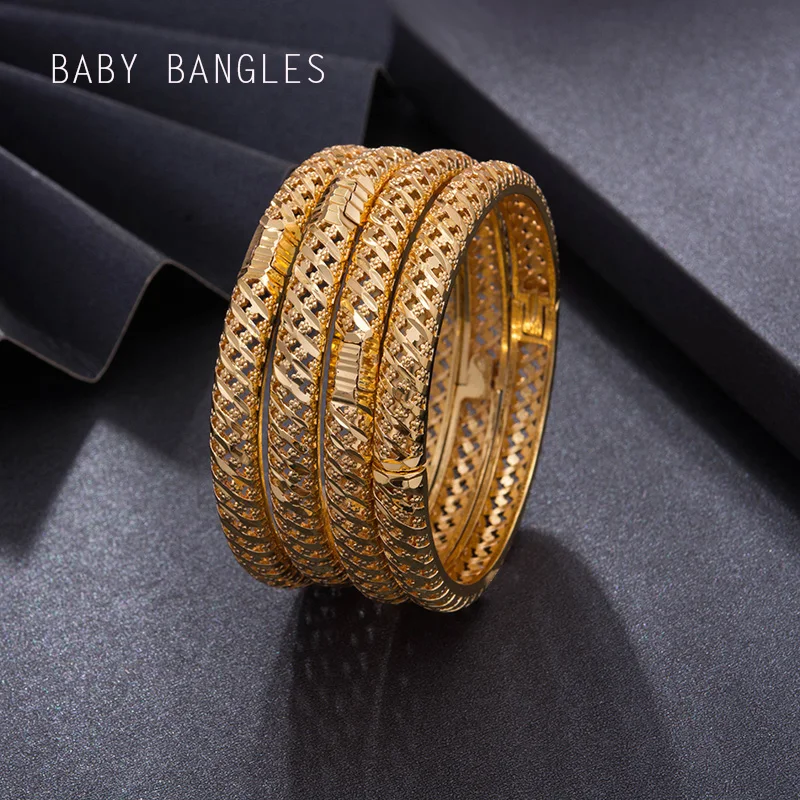 24K Ethiopian 4pcs/Lot Dubai Trendy Gold Color Bangles for Child baby Arab African Bracelet Jewelry Middle East Gifts
24K Ethiopian 4pcs/Lot Dubai Trendy Gold Color Bangles for Child baby Arab African Bracelet Jewelry Middle East Gifts
