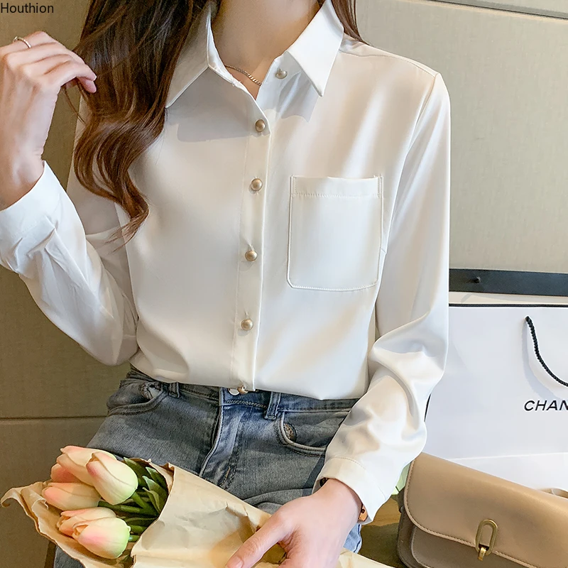 Autumn New Women's Blouse Long Sleeve Polo Shirt Stitching Solid Color Top Chiffon Casual Fashion Loose Clothing Houthion
Autumn New Women's Blouse Long Sleeve Polo Shirt Stitching Solid Color Top Chiffon Casual Fashion Loose Clothing Houthion