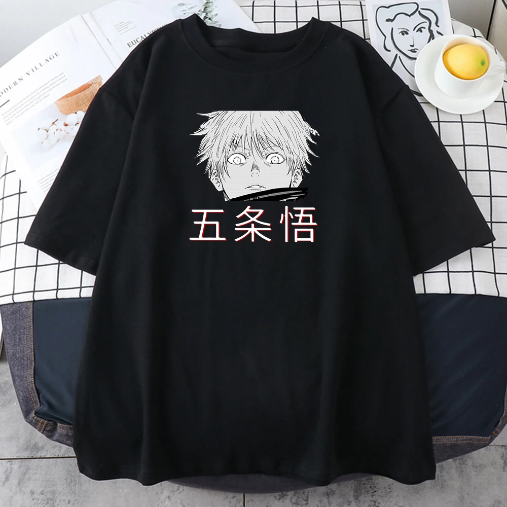 Japan Satoru Gojo Cool Comics T Shirts Girls 2021 Summer Soft Casual T-Shirt Korean Style New Tees Ins Fashion Women Tshirts
Japan Satoru Gojo Cool Comics T Shirts Girls 2021 Summer Soft Casual T-Shirt Korean Style New Tees Ins Fashion Women Tshirts