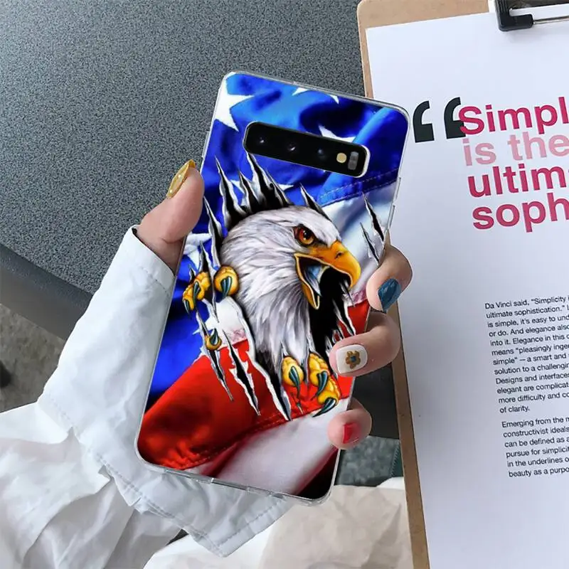 YNDFCNB American Eagle Flag Phone Case for Samsung S10 S10e S8 S9 Plus S7 Edge Note10 9 8 Soft Transparent TPU cove fundas
YNDFCNB American Eagle Flag Phone Case for Samsung S10 S10e S8 S9 Plus S7 Edge Note10 9 8 Soft Transparent TPU cove fundas