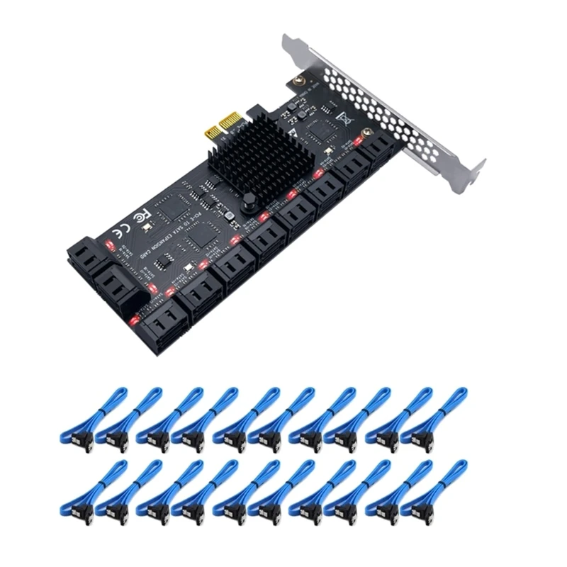 Плата PCIE SATA 20 портов, с кабелями 20 SATA 6 Гбит/с 1X SATA 3,0 PCIe карты высокоточные PCIE SATA карты расширения
Плата PCIE SATA 20 портов, с кабелями 20 SATA 6 Гбит/с 1X SATA 3,0 PCIe карты высокоточные PCIE SATA карты расширения