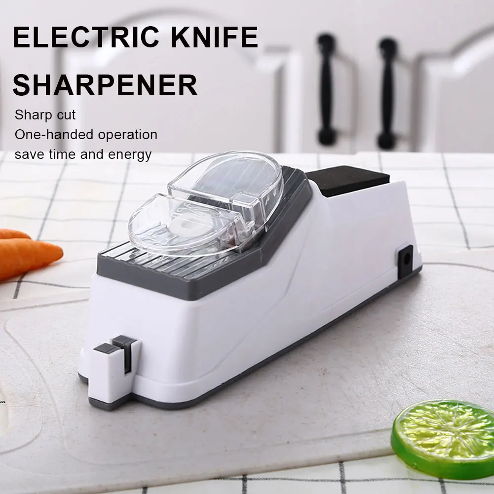 USB Electric Knife Sharpener Adjustable For Kitchen Knives Tool Knife Scissor Sharpening White Medium And Fine Grinding Blade
USB Electric Knife Sharpener Adjustable For Kitchen Knives Tool Knife Scissor Sharpening White Medium And Fine Grinding Blade