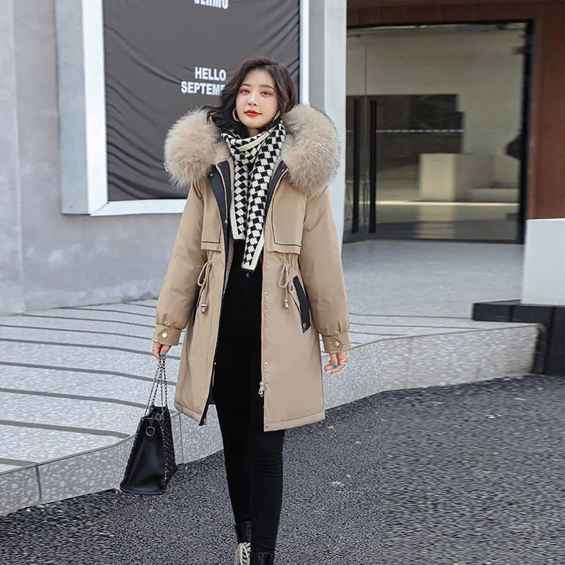 2021 Winter New Ladies Mid-length Cotton Outwear Waist Hooded Fur Collar Women's Overcoat Thick Warm And Windproof Coat LS49
2021 Winter New Ladies Mid-length Cotton Outwear Waist Hooded Fur Collar Women's Overcoat Thick Warm And Windproof Coat LS49