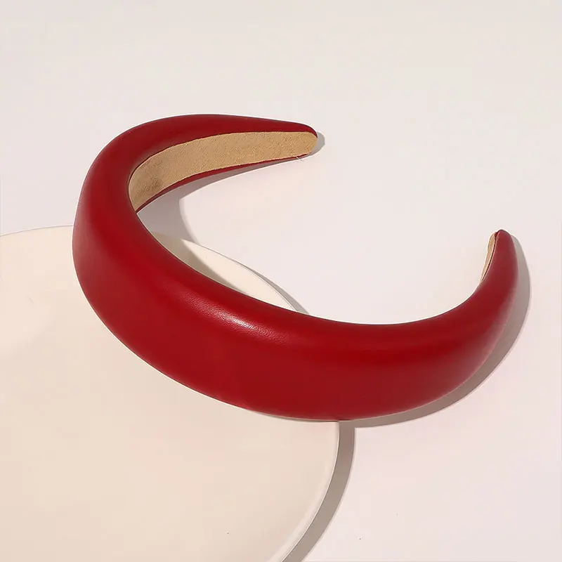 4cm Width PU Leather Women Headband Simple Solid Color Sponge Padded Hair Hoop Plastic Thick Head Hoop Non-slip Hair Accessories
4cm Width PU Leather Women Headband Simple Solid Color Sponge Padded Hair Hoop Plastic Thick Head Hoop Non-slip Hair Accessories