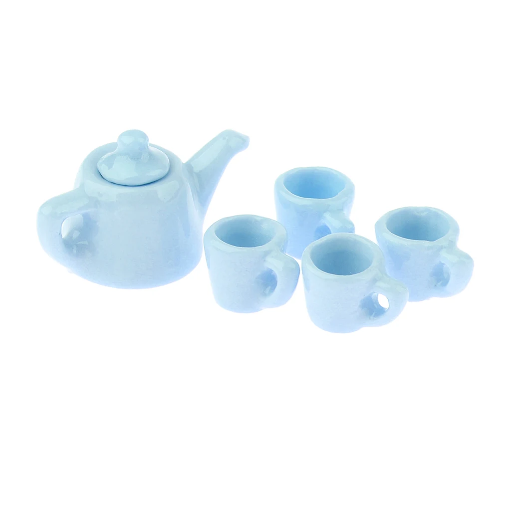 5pcs Porcelain Miniature Teapot Cup Pot Set - 1/12 Scale Dollhouse Accessories (Blue)
5pcs Porcelain Miniature Teapot Cup Pot Set - 1/12 Scale Dollhouse Accessories (Blue)