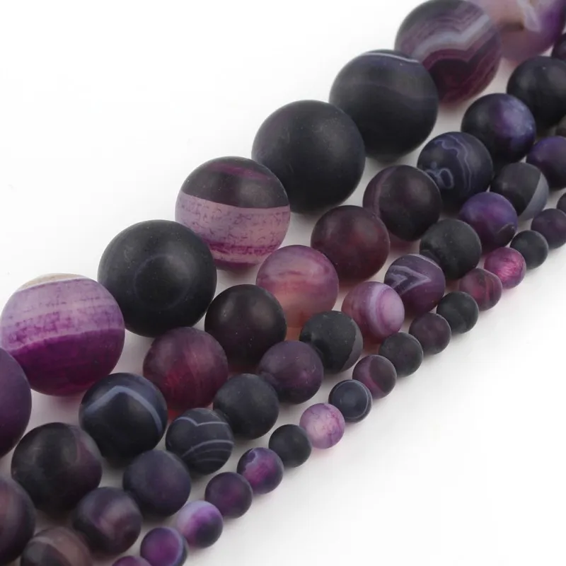 Dull Polish Matte Purple Striated Agate 4/6/8/10/12mm Round Loose Stone Beads for Jewelry Making DIY Bracelet Necklace 15 inches
Dull Polish Matte Purple Striated Agate 4/6/8/10/12mm Round Loose Stone Beads for Jewelry Making DIY Bracelet Necklace 15 inches