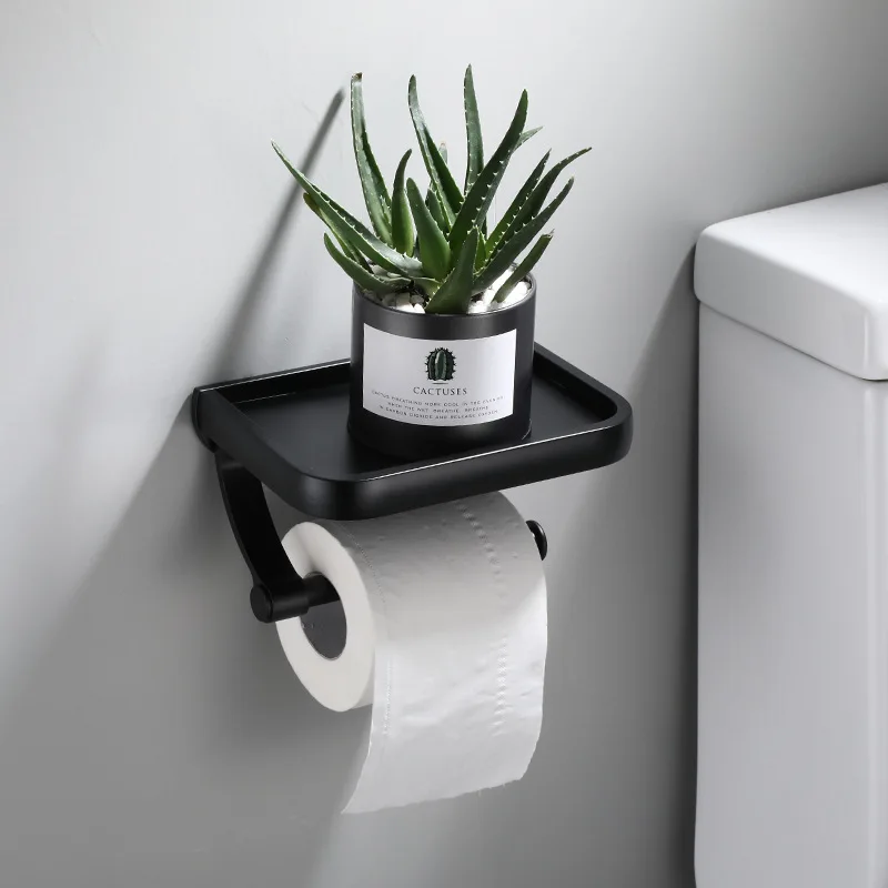 Matte Black Toilet Paper Holder Wall Mount Tissue Roll Hanger With Phone Storage Shelf Bathroom Accessories Hot Sale Dropship
Matte Black Toilet Paper Holder Wall Mount Tissue Roll Hanger With Phone Storage Shelf Bathroom Accessories Hot Sale Dropship