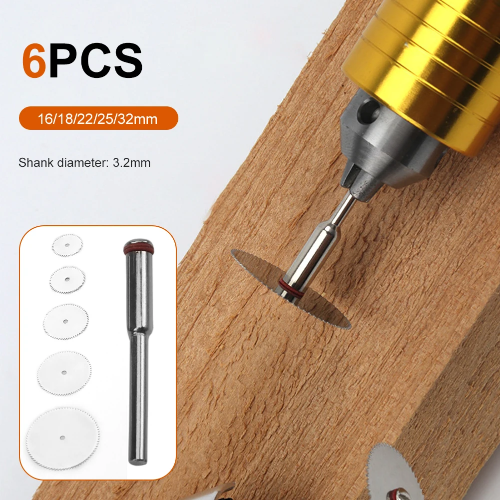 6pcs Mini Saw Blade Stainless Steel Saw Disc Wheel Cutting Blades 16 18 22 25 32mm For Cutting In Wood Dremel Accessories
6pcs Mini Saw Blade Stainless Steel Saw Disc Wheel Cutting Blades 16 18 22 25 32mm For Cutting In Wood Dremel Accessories