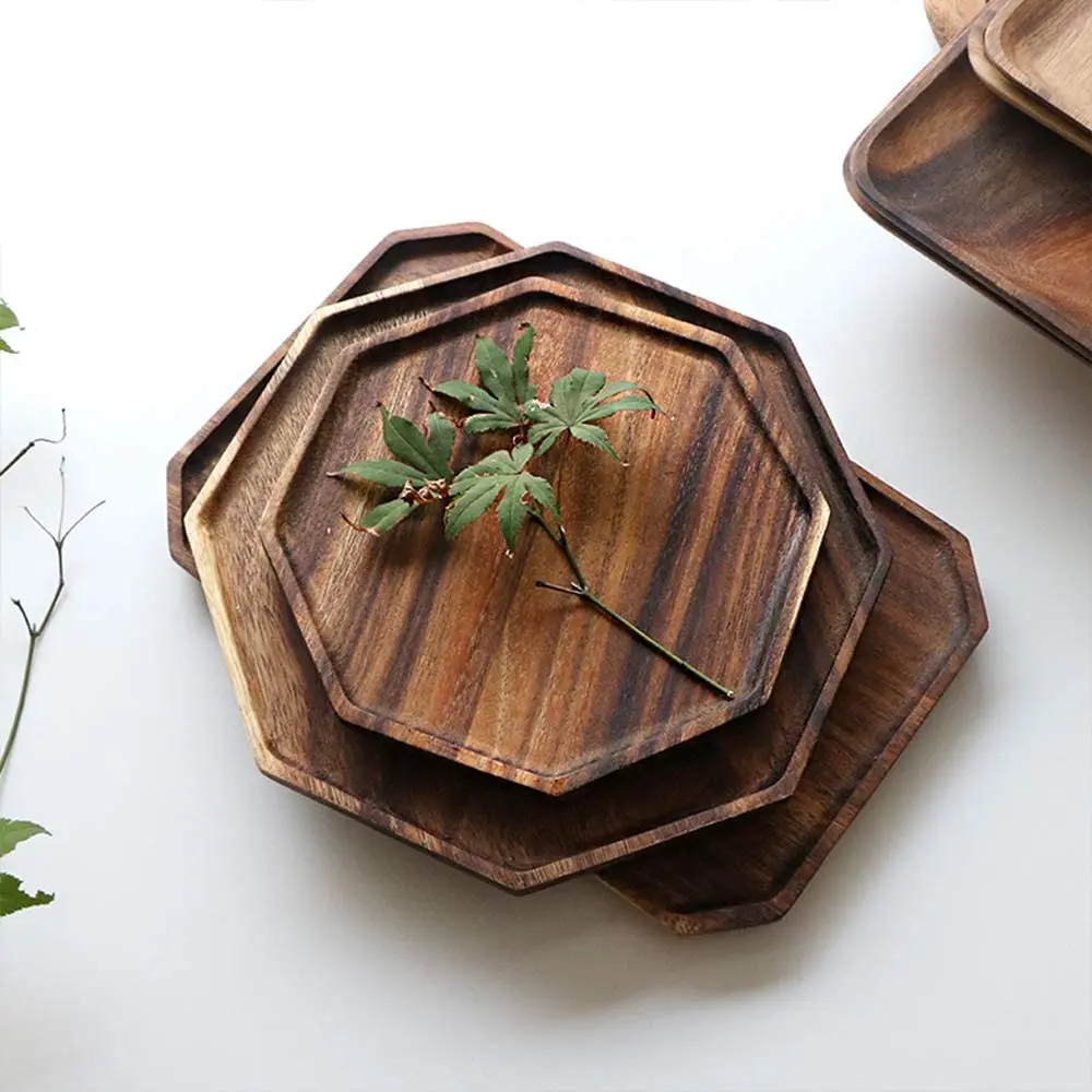 Acacia Wooden Trays Set of 2 Octagon Square Serving Bread Plates for Fruit Salad Platter Vegetable Food Dish Picnic or Bed Tray
Acacia Wooden Trays Set of 2 Octagon Square Serving Bread Plates for Fruit Salad Platter Vegetable Food Dish Picnic or Bed Tray