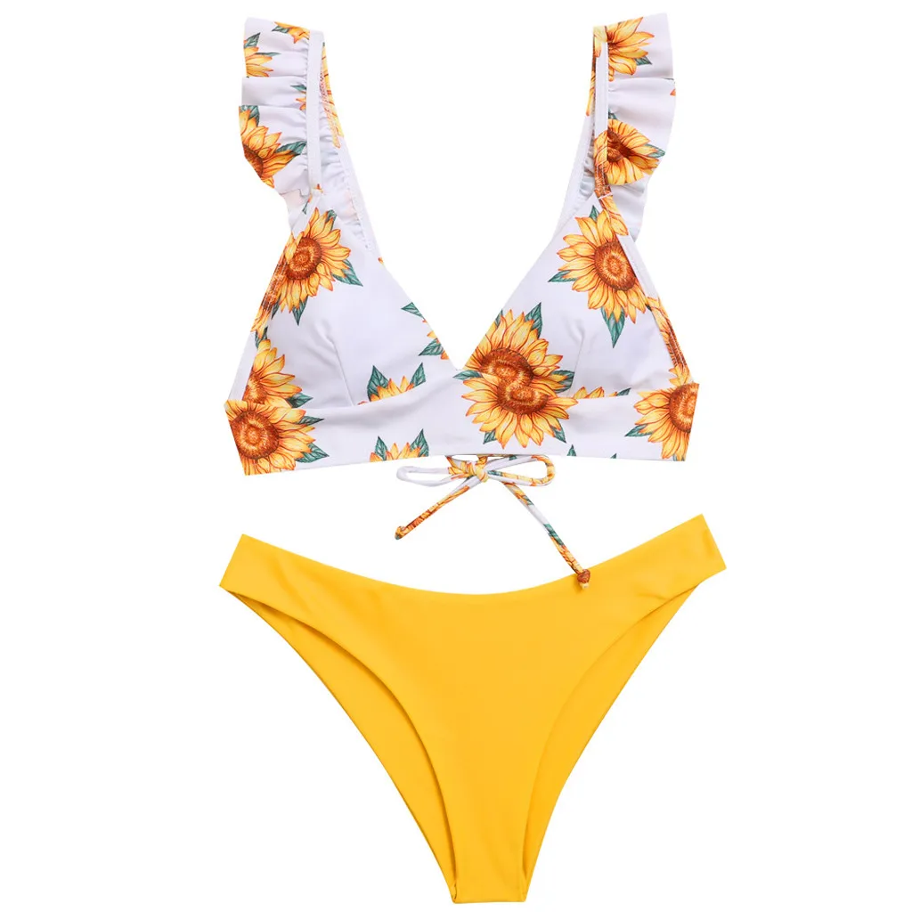 Sexy Sunflower Star Print V Neck Bikini Women High Waist Bikini Set Two Piece Swimsuit Swimwear Biquni Summer Bathing Suit
Sexy Sunflower Star Print V Neck Bikini Women High Waist Bikini Set Two Piece Swimsuit Swimwear Biquni Summer Bathing Suit