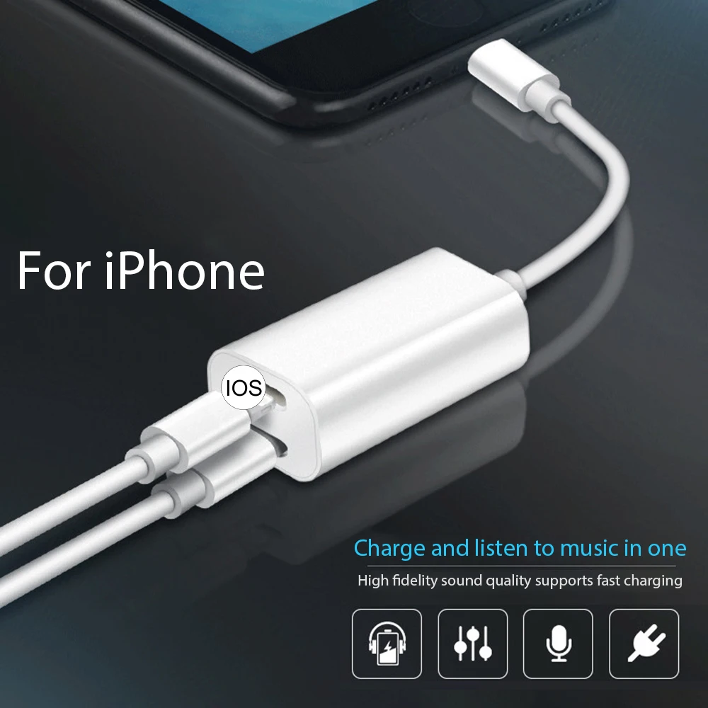 Headphone Jack Audio and Charge Splitter Adapter Dual Ports for iPhone X Support Music and Calling Function Lightning Adapters
Headphone Jack Audio and Charge Splitter Adapter Dual Ports for iPhone X Support Music and Calling Function Lightning Adapters