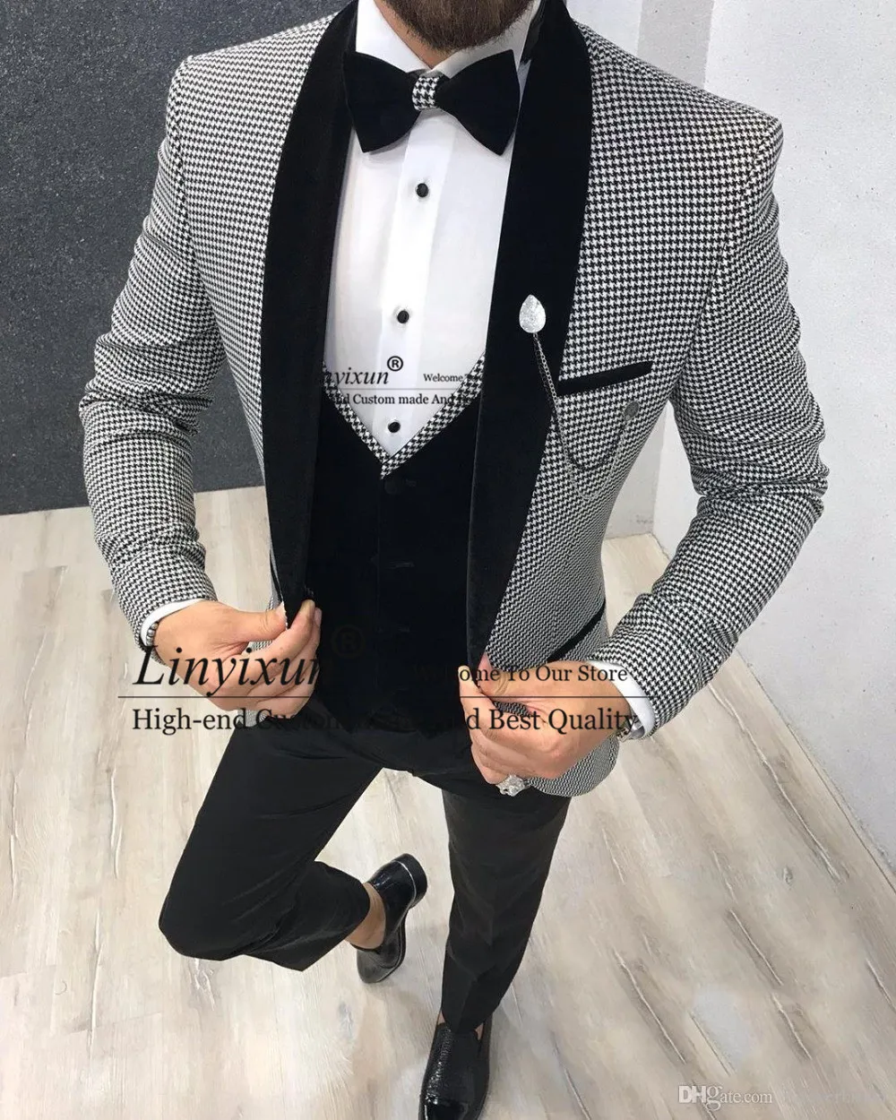 Houndstooth Plaid Men Suits 3 Pieces Sets Groom Wedding Tuxedos Slim Fit Business Male Prom Blazer Groomsmen Costume Homme
Houndstooth Plaid Men Suits 3 Pieces Sets Groom Wedding Tuxedos Slim Fit Business Male Prom Blazer Groomsmen Costume Homme