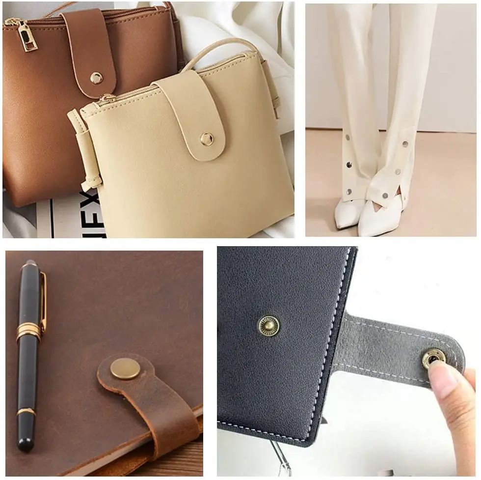 Snap Fasteners Kit 120 Set 12.5mm Metal Snap Buttons Leather Craft Bag Belt Clothing Shoes Collar Fixing Tools DIY Family Tailor
Snap Fasteners Kit 120 Set 12.5mm Metal Snap Buttons Leather Craft Bag Belt Clothing Shoes Collar Fixing Tools DIY Family Tailor