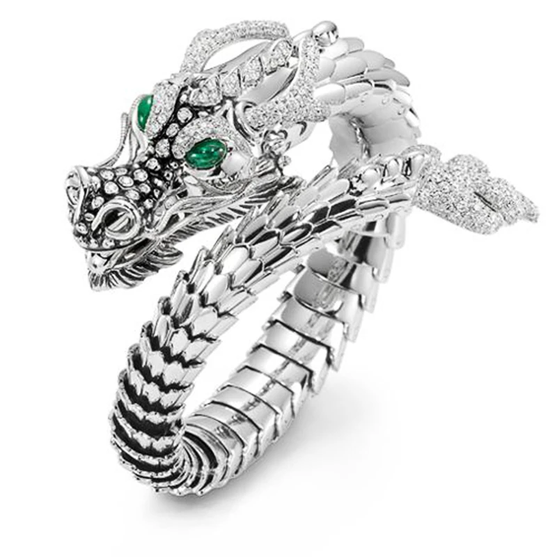 JK Whole Dragon Open Ring for Men Green Eyes Heroic Spirit Silver Color Dragon Hyperbole Male Rings Punk Style Men Jewelry
JK Whole Dragon Open Ring for Men Green Eyes Heroic Spirit Silver Color Dragon Hyperbole Male Rings Punk Style Men Jewelry