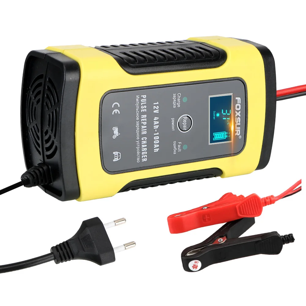 12V 6A Car Motorcycle Battery Charge Digital LCD Display Lead Acid Intelligent For Auto Moto Lead Car Battery-Chargers
12V 6A Car Motorcycle Battery Charge Digital LCD Display Lead Acid Intelligent For Auto Moto Lead Car Battery-Chargers