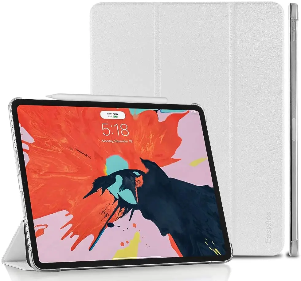 EasyAcc Case for Apple Pro 12.9 PU Leather Cover Silicone Soft Back Smart Case For iPad Pro 12.9 2018 Black White And Black
EasyAcc Case for Apple Pro 12.9 PU Leather Cover Silicone Soft Back Smart Case For iPad Pro 12.9 2018 Black White And Black