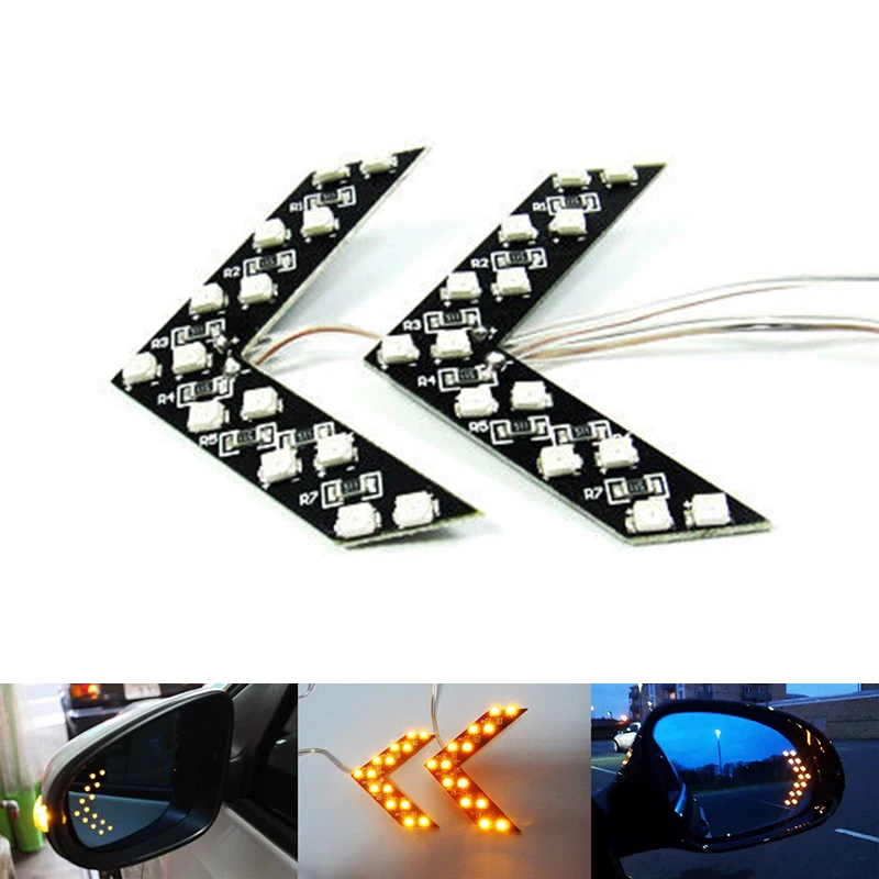 2pcs Car Yellow 14SMD LED Arrow Panel Auto Rear View Mirror Indicator Turn Signal Lights Accessories
2pcs Car Yellow 14SMD LED Arrow Panel Auto Rear View Mirror Indicator Turn Signal Lights Accessories