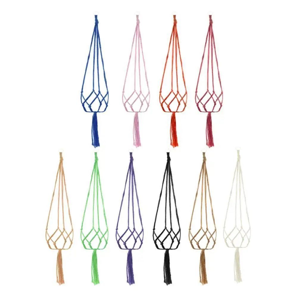 1pcs Handmade Macrame Flower Pot Hanging Basket Knotted Courtyard Bag Rope Balcony Door Net Home Garden Decor Flowerpot F5F9
1pcs Handmade Macrame Flower Pot Hanging Basket Knotted Courtyard Bag Rope Balcony Door Net Home Garden Decor Flowerpot F5F9