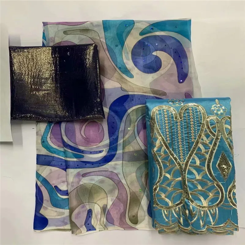 5+2+2 yards/lot Hot selling satin silk fabric colorfast Nigrian design African wax pattern George fabric for clothing LXE101501
5+2+2 yards/lot Hot selling satin silk fabric colorfast Nigrian design African wax pattern George fabric for clothing LXE101501