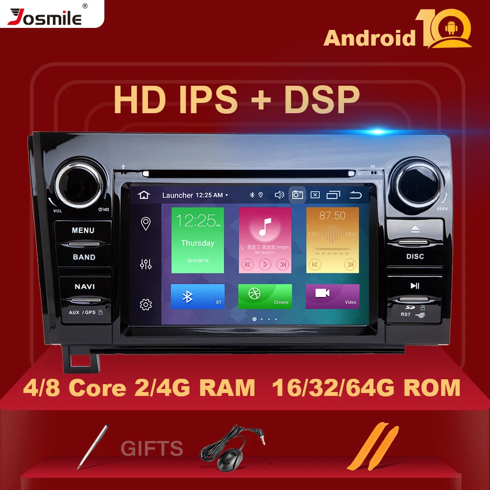 

IPS DSP 2 Din Android 10 Car radio Multimedia Player For Toyota Sequoia Tundra 2007-2013 Head unit GPS Navigation Stereo 4GB 64G