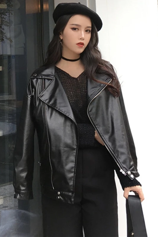 Hong Kong Flavor 2020 Autumn New Versatile Fashion Simple Lapel Leather Jacket Loose Show Thin Coat + Belt Woman
Hong Kong Flavor 2020 Autumn New Versatile Fashion Simple Lapel Leather Jacket Loose Show Thin Coat + Belt Woman