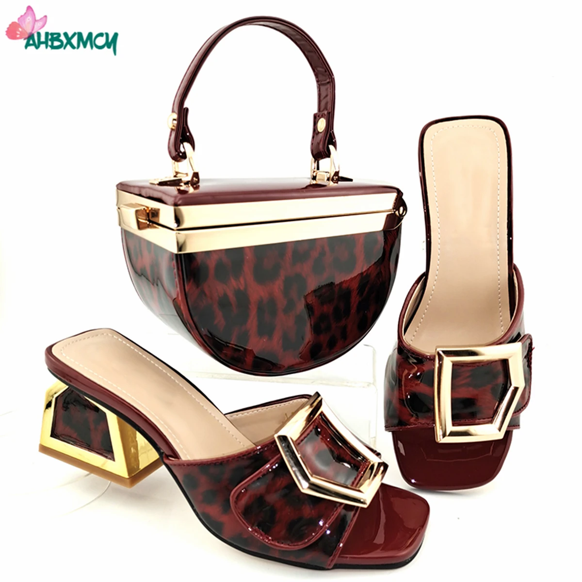 Fashionable New Arrivals Nigerian Women Shoes and Bag Set in Wine Color High Quality Square Toe Slipper for Wedding
Fashionable New Arrivals Nigerian Women Shoes and Bag Set in Wine Color High Quality Square Toe Slipper for Wedding