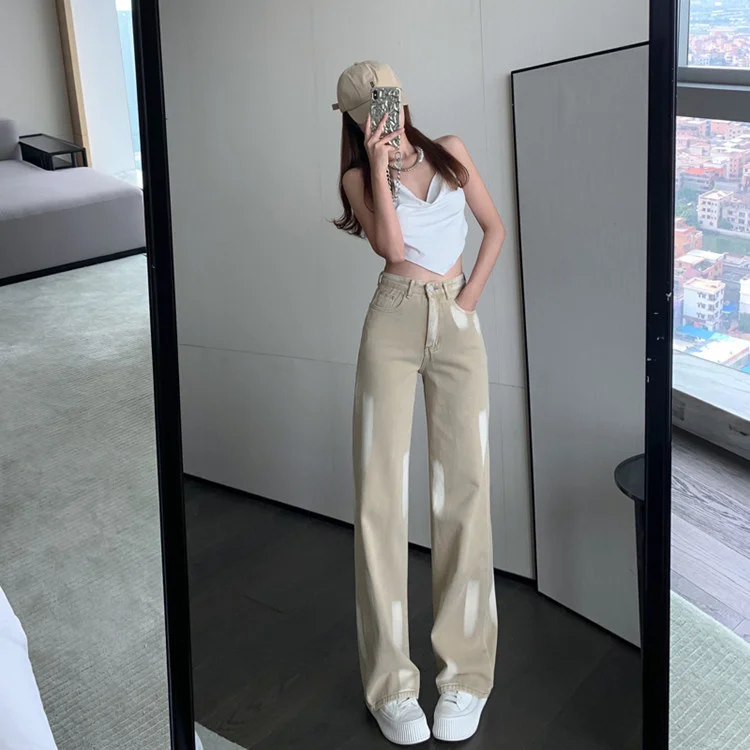 2021 модные корейские джинсы с высокой талией женские новые свободные повседневные тонкие прямые подвесные широкие брюки
2021 модные корейские джинсы с высокой талией женские новые свободные повседневные тонкие прямые подвесные широкие брюки