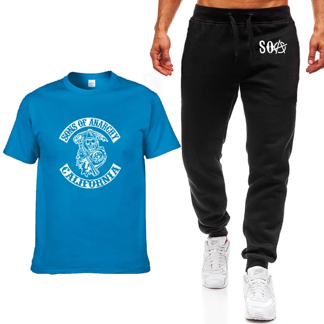 Summer SOA Sons of Anarchy Cosplay Costume Mens T-shirt SAMCRO Print high quality Cotton Short Sleeve T-Shirts+pants Suit 2 piec
Summer SOA Sons of Anarchy Cosplay Costume Mens T-shirt SAMCRO Print high quality Cotton Short Sleeve T-Shirts+pants Suit 2 piec
