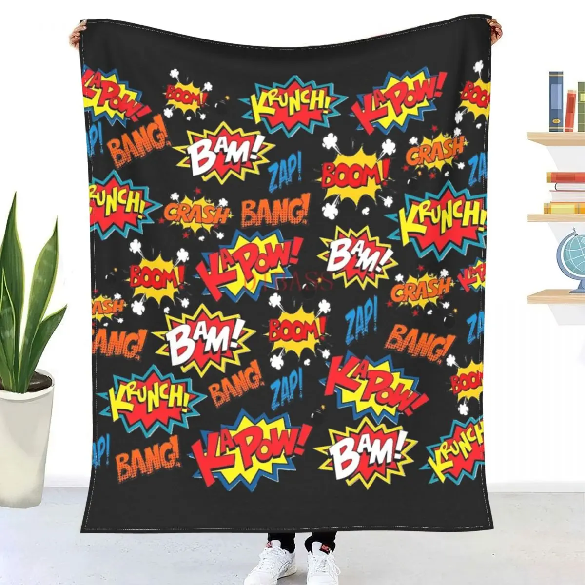 

Comic Book Explosion 3D Printed Flannel Throw Blanket Bedspread Sofa blankets