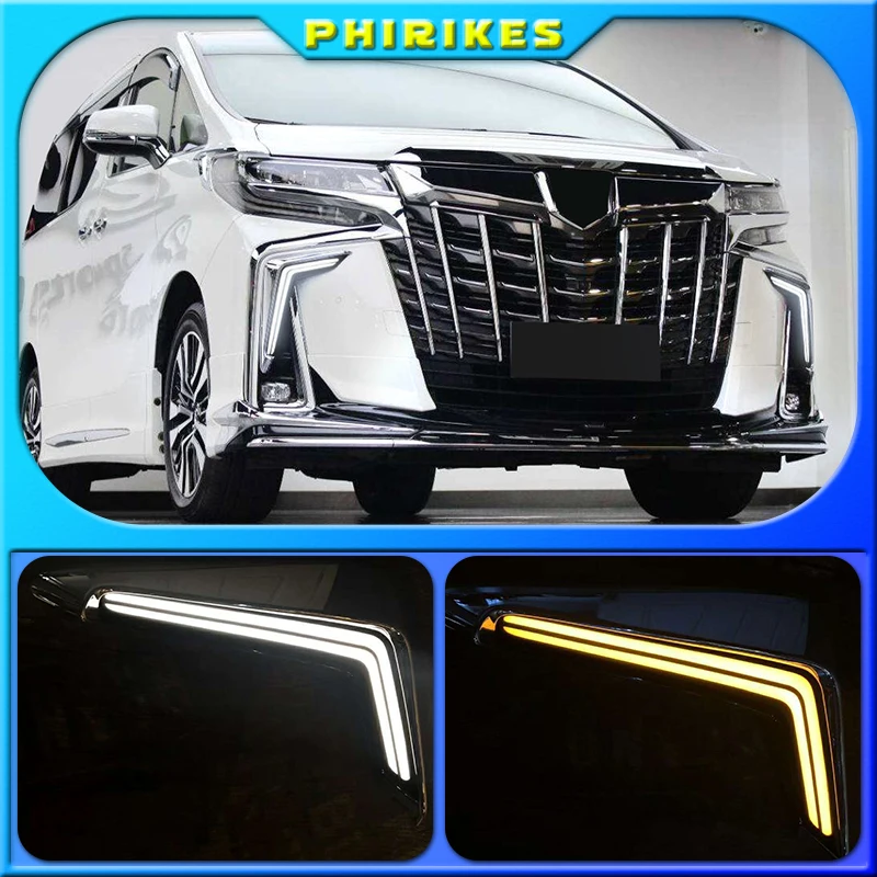 Дневные ходовые огни для Toyota Alphard 2018 2019, дневные противотуманные фары, светодиодные дневные ходовые огни с функцией поворота, 2 шт.
Дневные ходовые огни для Toyota Alphard 2018 2019, дневные противотуманные фары, светодиодные дневные ходовые огни с функцией поворота, 2 шт.