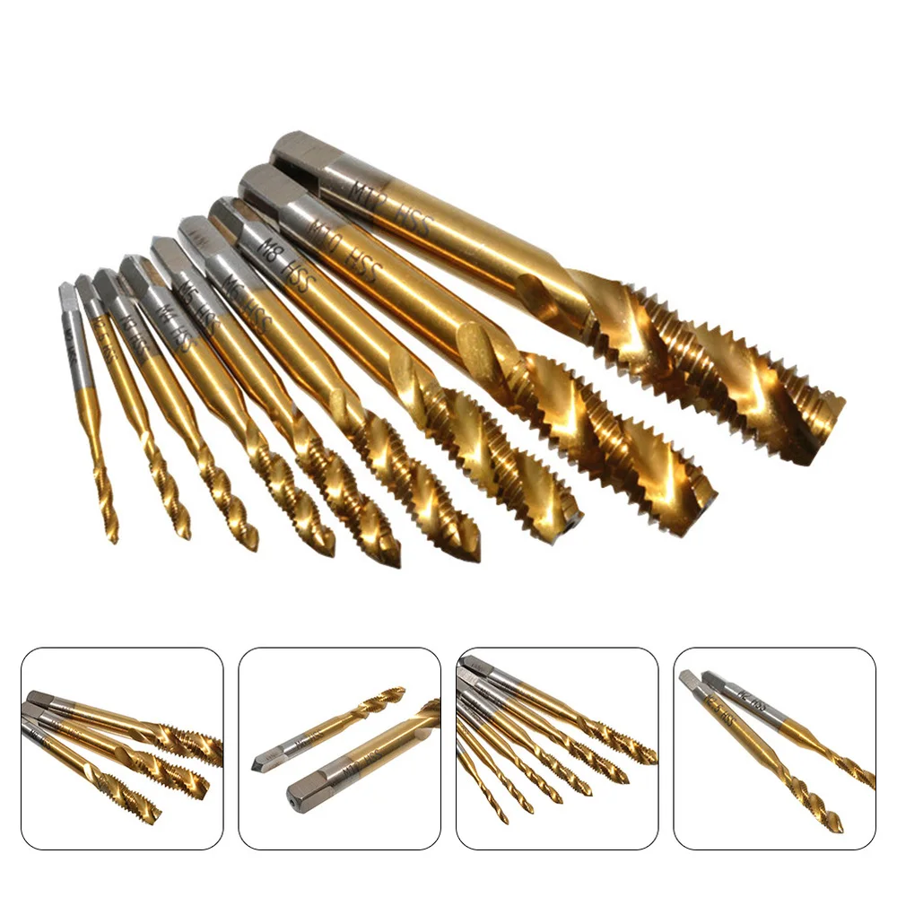 9pcs Spiral Taps Tapping Thread Drill Bits Spiral Fluted Machine Screw Tap Kit
9pcs Spiral Taps Tapping Thread Drill Bits Spiral Fluted Machine Screw Tap Kit
