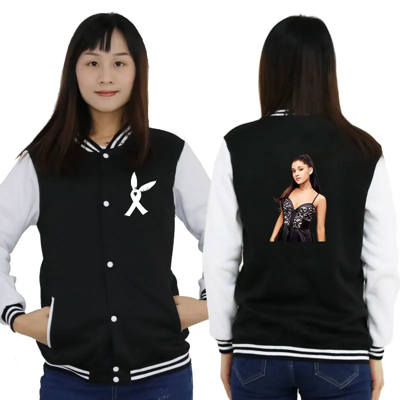 HOT Ariana Grande Jacket Men Women Fashion Print Hipster Baseball Clothes Cotton Tracksuit Boys Girls Autumn Winter Coat
HOT Ariana Grande Jacket Men Women Fashion Print Hipster Baseball Clothes Cotton Tracksuit Boys Girls Autumn Winter Coat