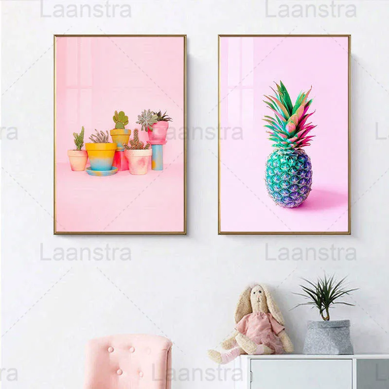 Pink Blue Background Home Decoration Painting Flower Plant Potted Plant Living Room Wall Canvas Poster Pineapple Bedroom Print 
Pink Blue Background Home Decoration Painting Flower Plant Potted Plant Living Room Wall Canvas Poster Pineapple Bedroom Print