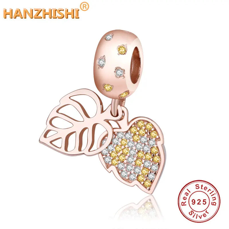 Wholesale Price New 925 Sterling Silver Bead Charm Rose Gold Leaf Necklace Pendant Fit Charm Bracelet Bangle Diy Jewelry Gift
Wholesale Price New 925 Sterling Silver Bead Charm Rose Gold Leaf Necklace Pendant Fit Charm Bracelet Bangle Diy Jewelry Gift