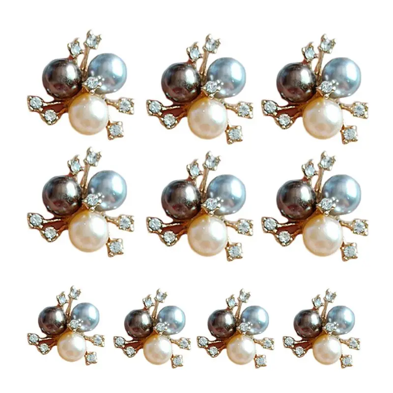10Pcs Pearl Rhinestone Flower Embellishments Brooch Flatback Buttons DIY Crafts F42F
10Pcs Pearl Rhinestone Flower Embellishments Brooch Flatback Buttons DIY Crafts F42F