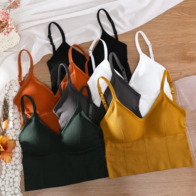 U Back Women Tank Top Seamless Underwear Female Lady Crop Tops Sexy Lingerie Intimates Fashion With Removable Padded Camisole 
U Back Women Tank Top Seamless Underwear Female Lady Crop Tops Sexy Lingerie Intimates Fashion With Removable Padded Camisole